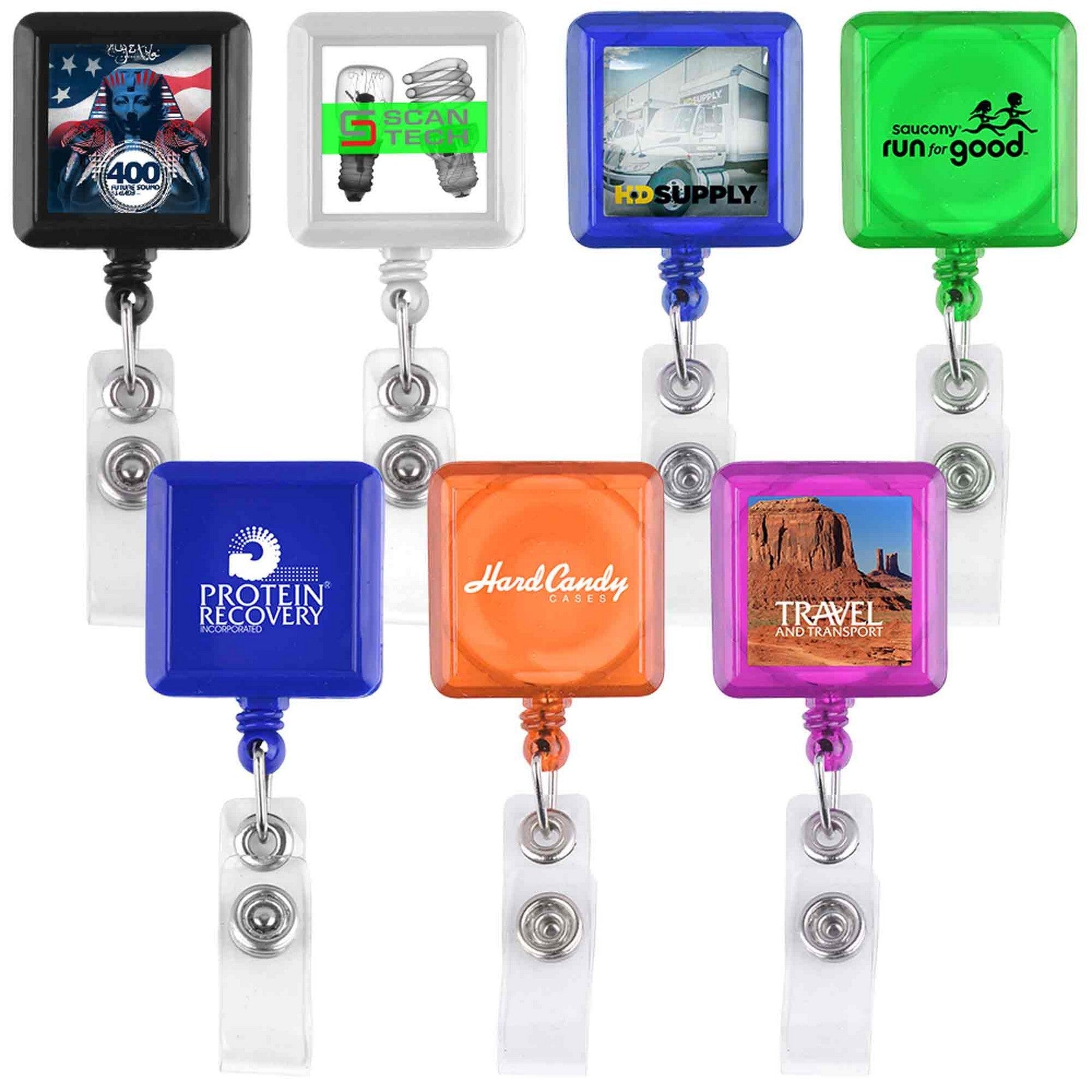 Square - Shaped Retractable Badge Holder - STS Brand