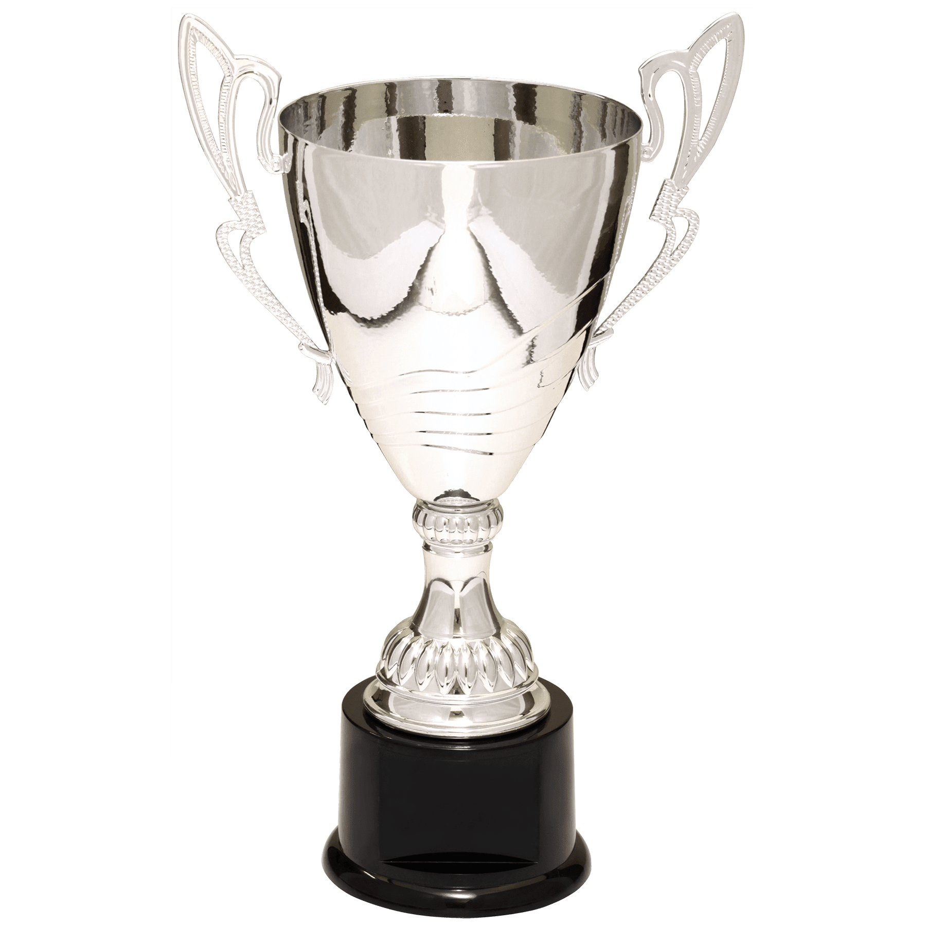Stepped Completed Metal Cup Trophy on Plastic Base - JDS