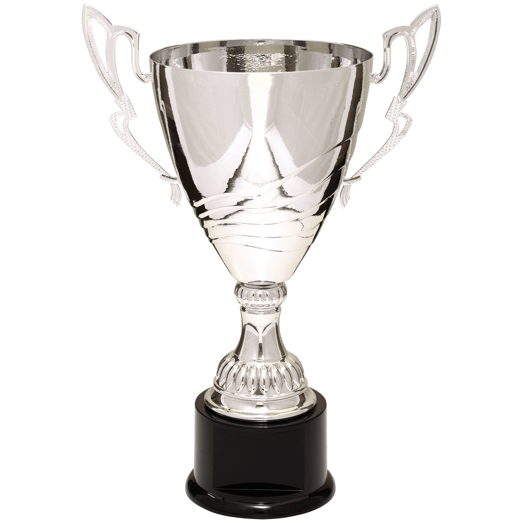 Stepped Completed Metal Cup Trophy on Plastic Base - JDS