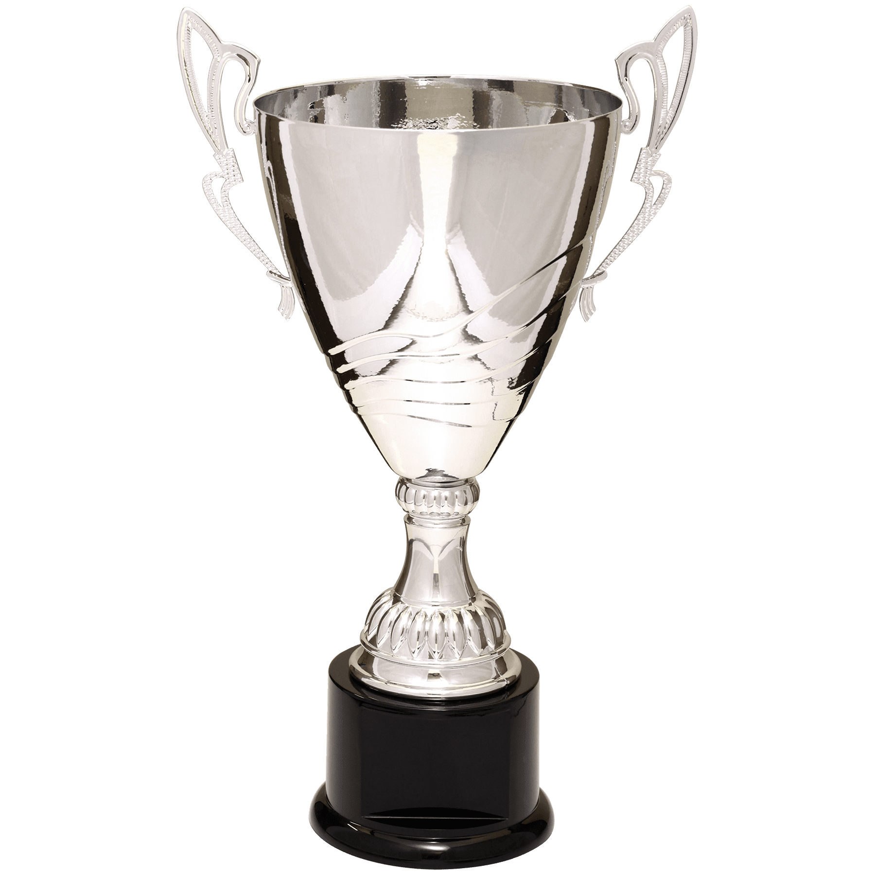 Stepped Completed Metal Cup Trophy on Plastic Base - JDS