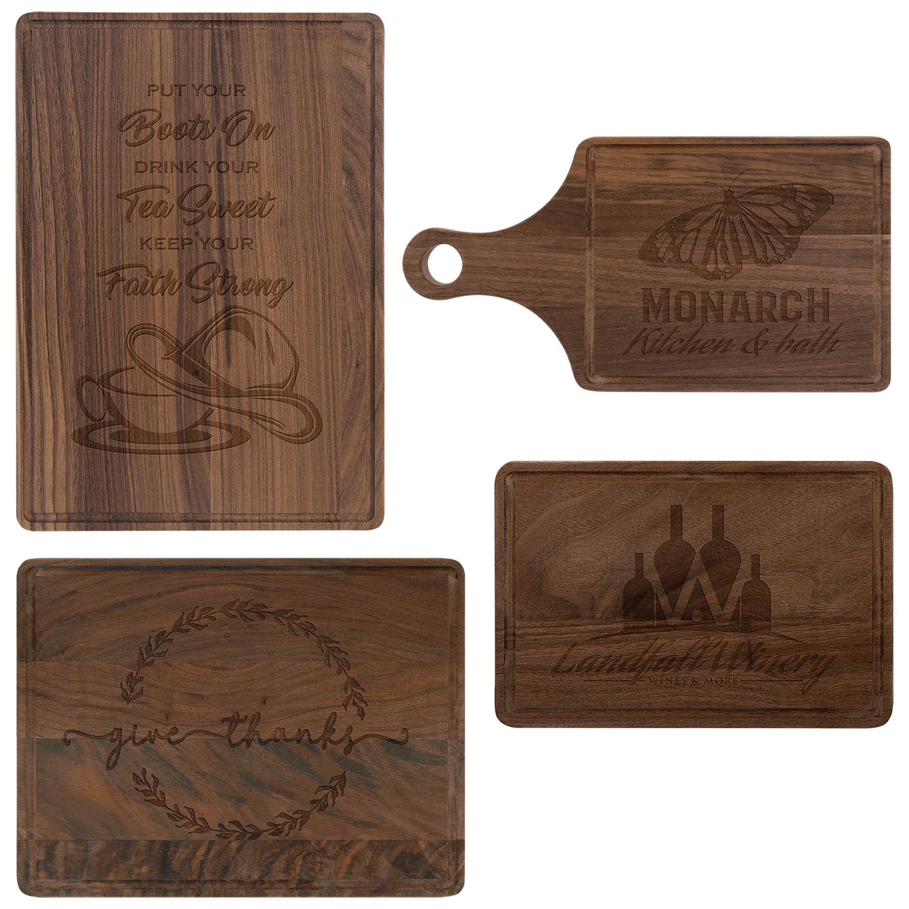 Walnut Cutting Board with Drip Ring - JDS