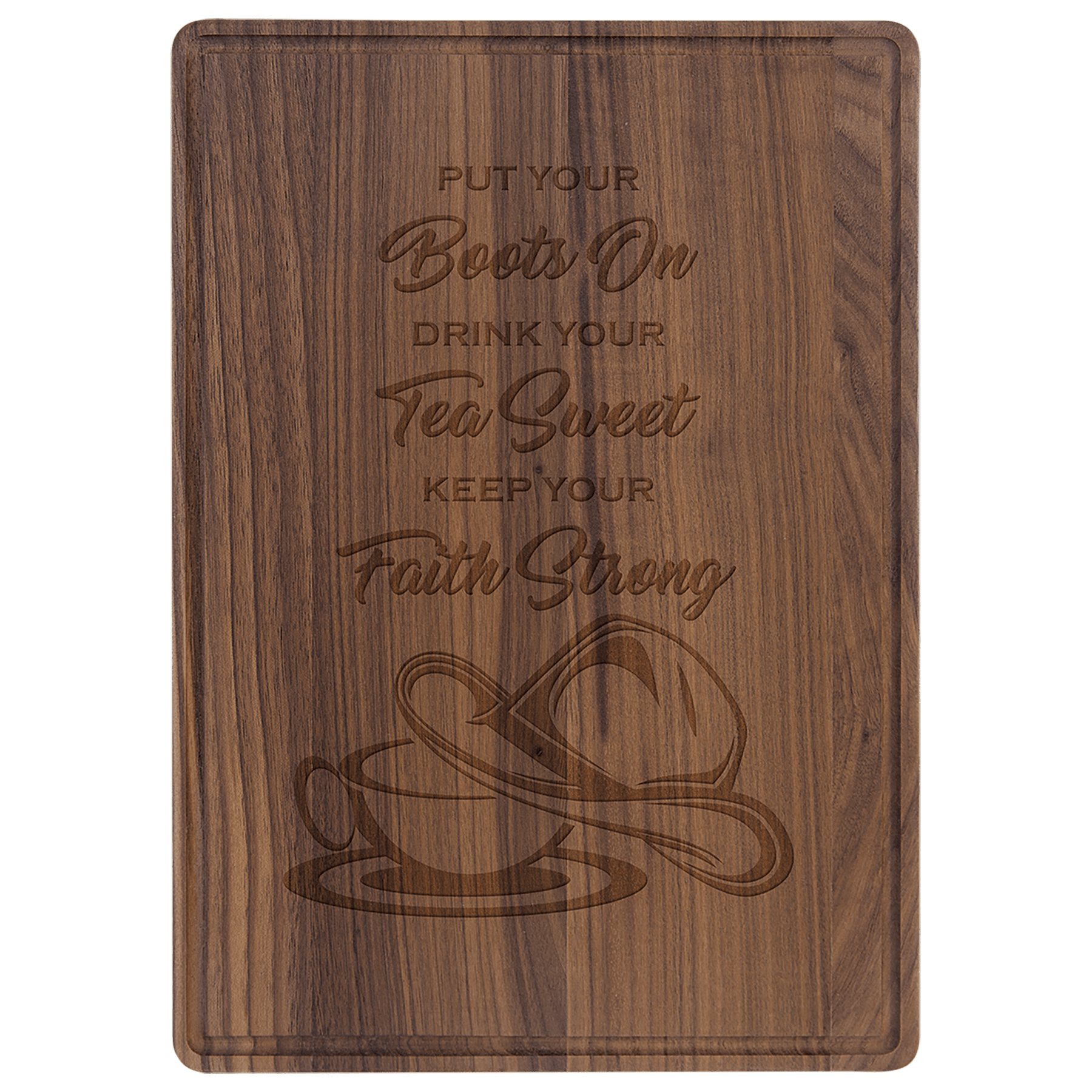 Walnut Cutting Board with Drip Ring - JDS