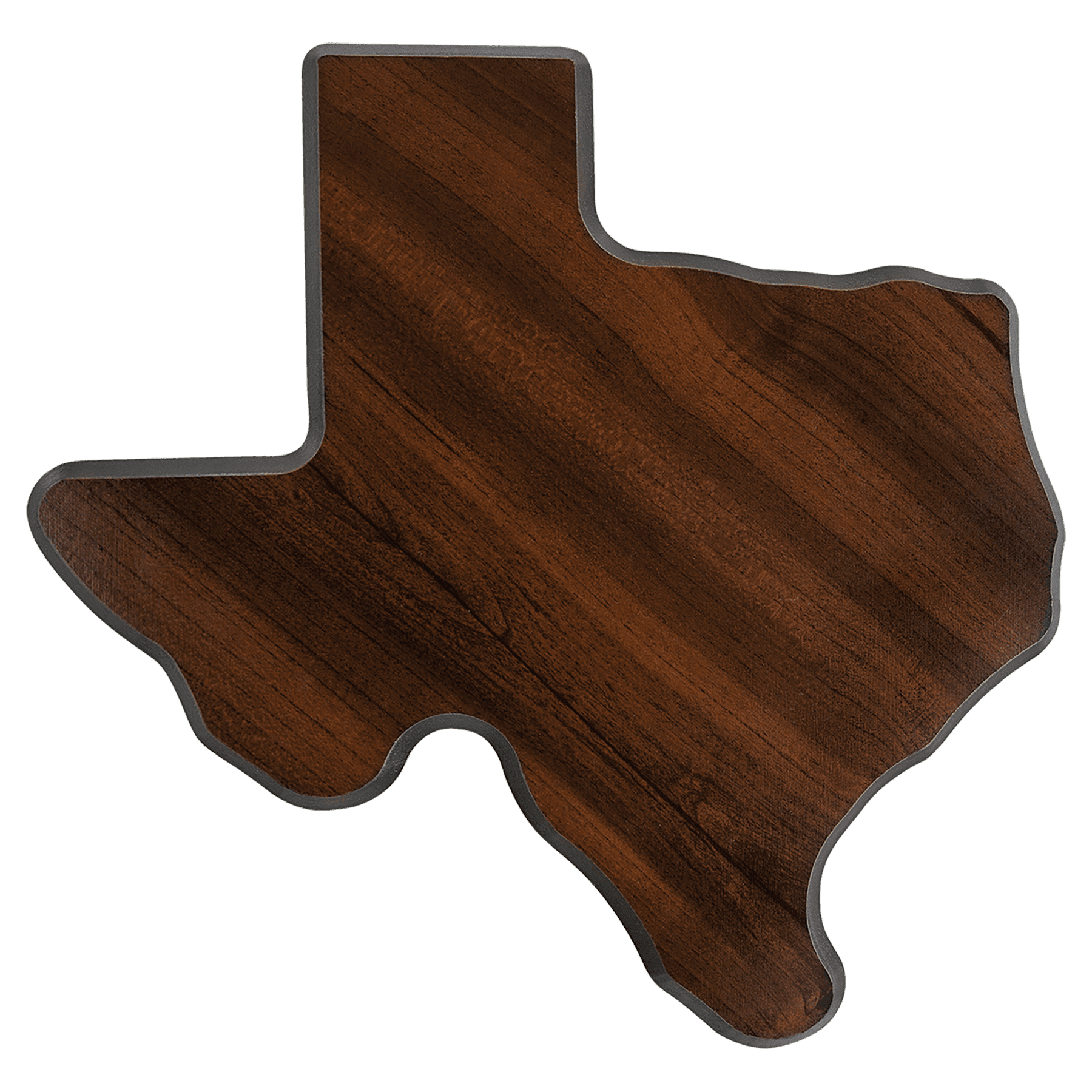 Walnut Finish Black Edge Texas State Plaque - JDS