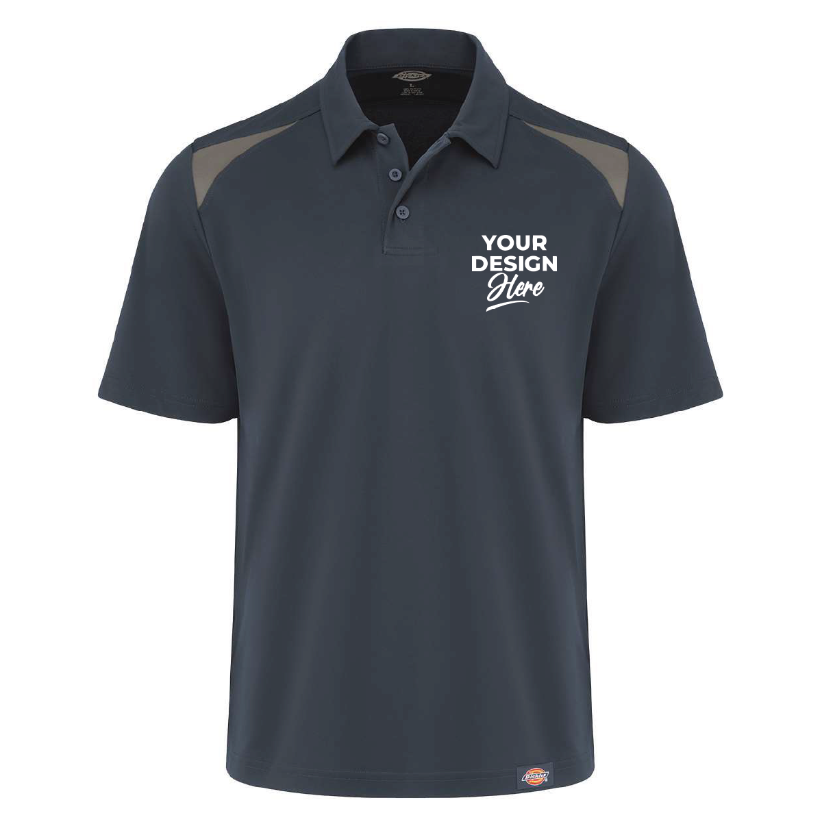 Dickies Unisex Team Performance Short Sleeve Work Shirt (Dark Navy/ Smoke) - LS66